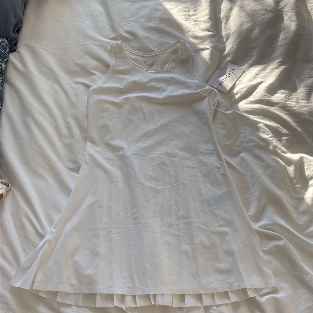 NWT Match Point Pleated Dress White Athletic Dress - Picture 4 of 13